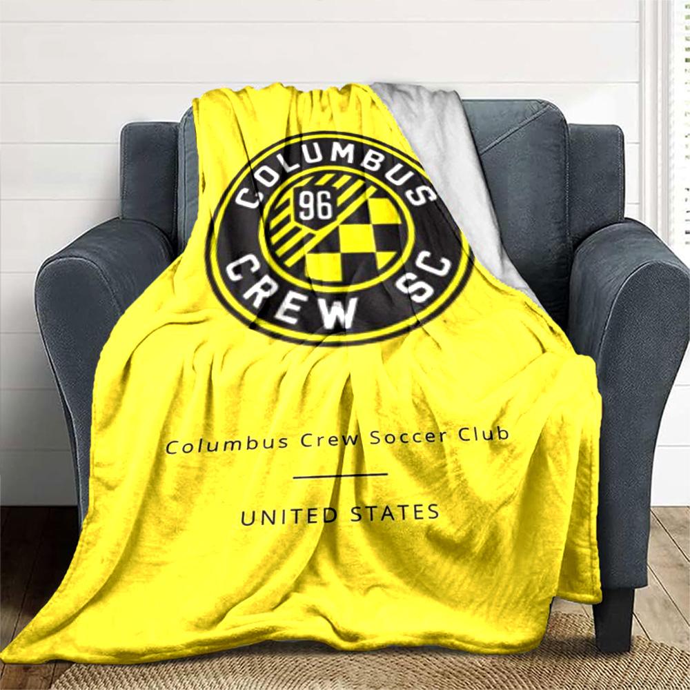 Columbus Crew SC Print Flannel Blanket High Quality Warm Comfortable Cover for All Seasons Perfect for Gifts Home Decor