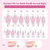 150 Pieces French Manicure Press On Nail with Pre Coated Base Easy To Apply False Nail T for Creating Stylish Nail Art