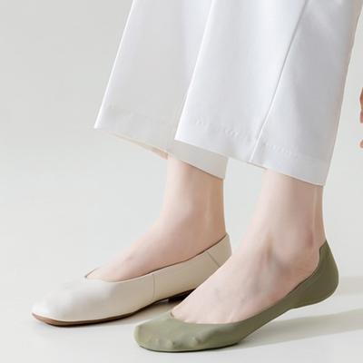 Pair Women Low Cut Liner Socks Non-slip Breathable Sweat-Absorbent Invisible Socks Summer