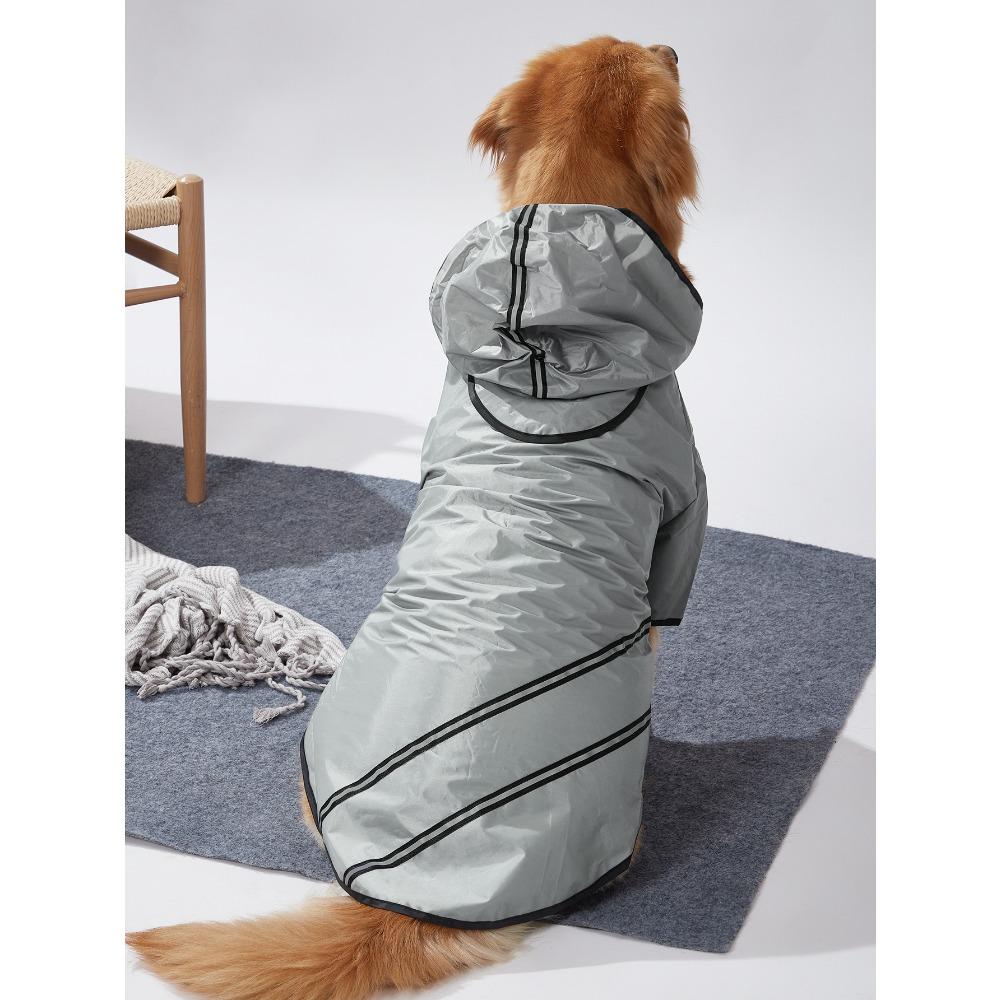 

Популярная большая, средняя и маленькая одежда для домашних животных, дождевик для собак, водонепроницаемый дождевик с капюшоном и светоотражающей полосой S