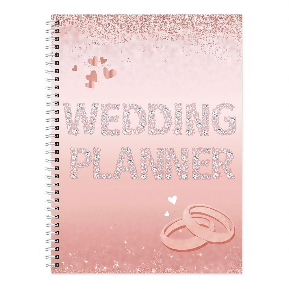 Thick Paper Wedding Planning Book Undated Sparkling Bridal Organizer  Habit Tracker