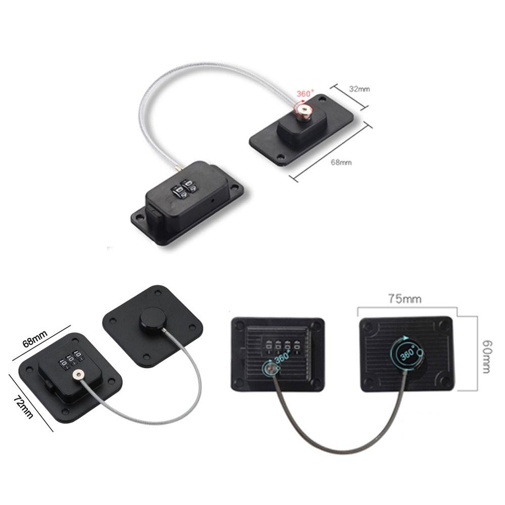 No Drilling Refrigerator Door Coded Lock Adjustable Cabinet Lock  for Home