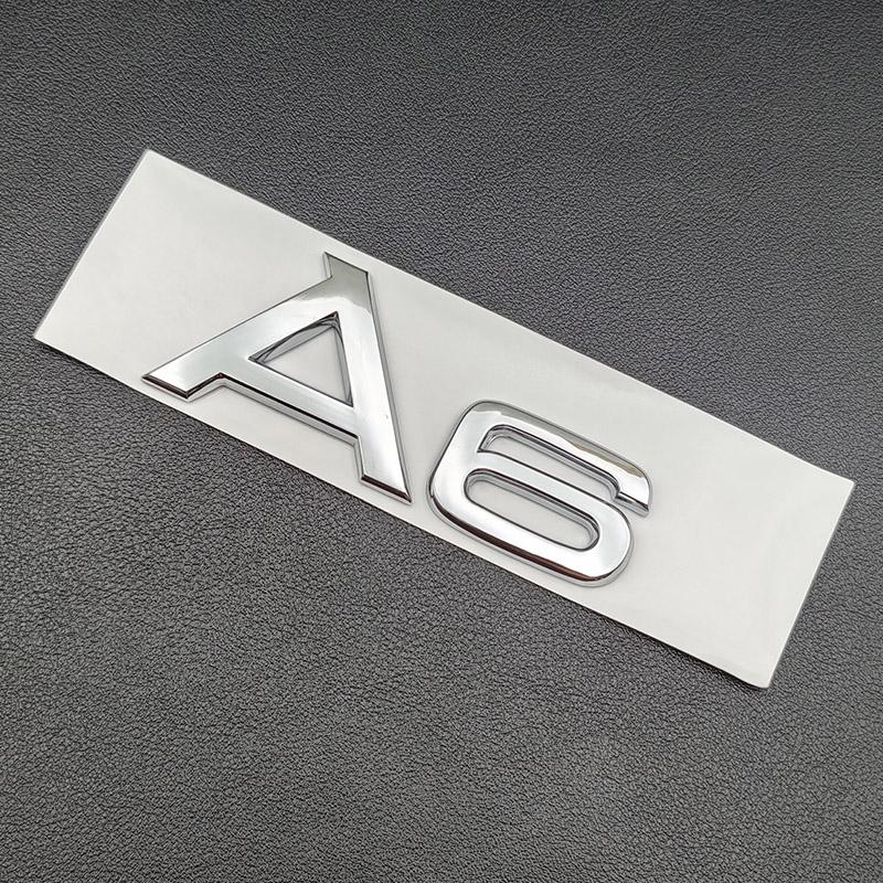 3D ABS Chrom Černé Logo S Line Znak Blatník Samolepka Kufr Auta Pro Audi A1 A2 A3 A4 A5 A6 A7 A8 Písmena Samolepka Příslušenství