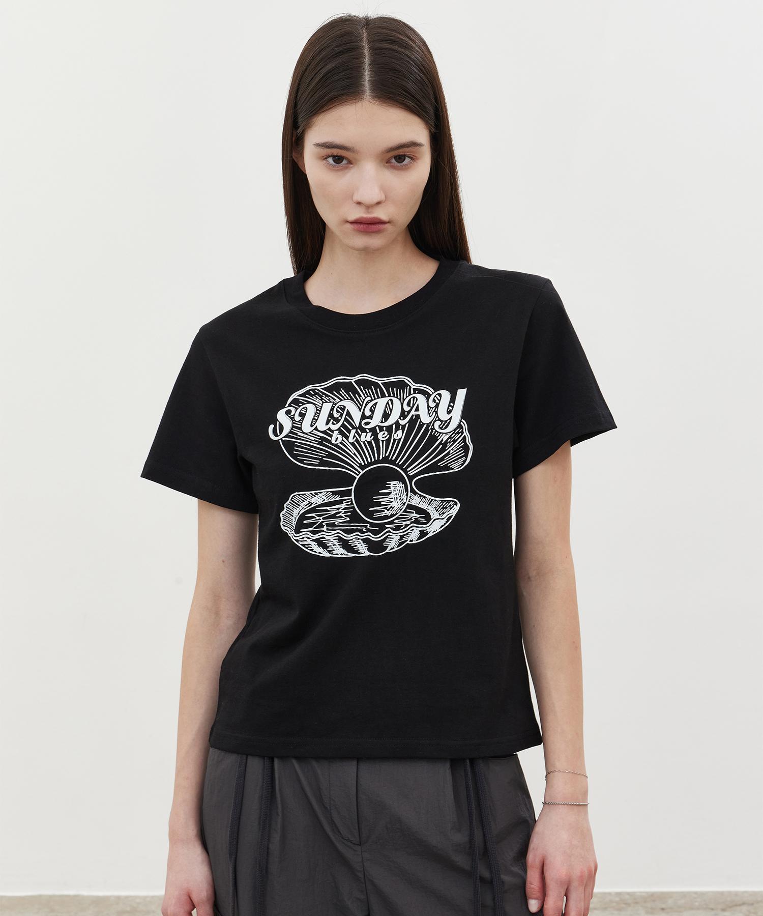 Itove Seoul Pearl Oystor T-Shirt Bk S