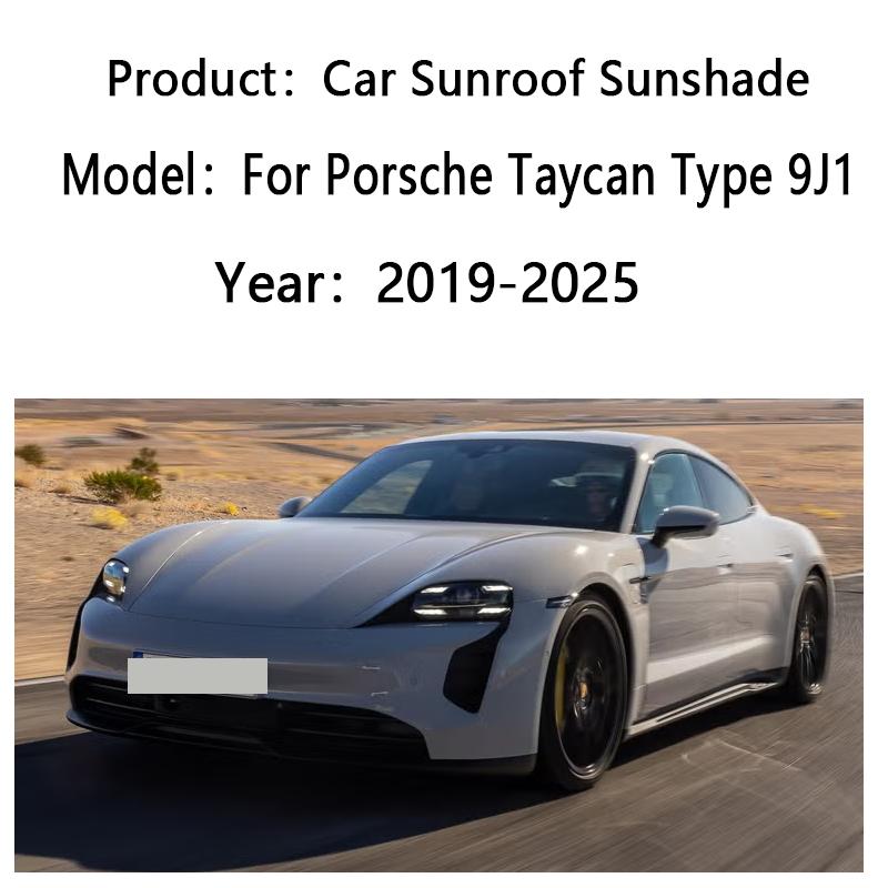 Car Sunshade For Porsche Taycan Type 9J1 2019~2025 2022 Sunroof Shades Electrostatic Adsorption Visor Sun Protection Accessories