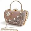 New Arrival Flower Crystal Wedding Bridal Clutch Purse Luxury Designer Women'S Dinner Party Cocktail Handbags Diamond Bags