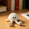 3D Printed Steamed Bun Fidget Toy, Funny Bun Figurine with Movable Joints, Desktop Stress Relief Toy for Home, Office