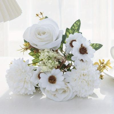 7-Forked Design Artificial Rose Real Touch Handheld Flower Simulation Flower Hydrangea Flower Wedding Decoration