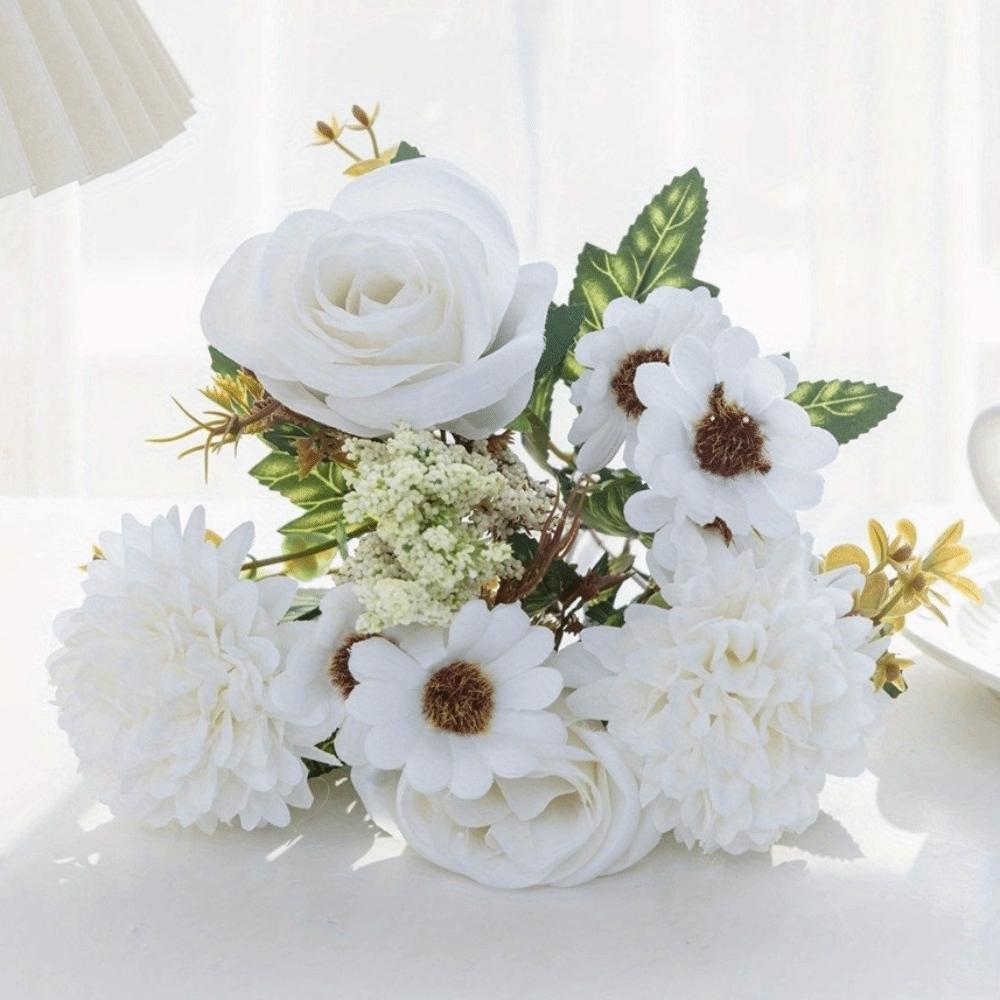 Handheld Flower Artificial Rose Real Touch Hydrangea Flower Simulation Flower  Wedding Decoration