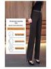 Pantalon Large Taille Haute en Laine Cachemire pour Femme - Automne/Hiver, Épais, Élégant, Polyvalent, Design Droit Décontracté.