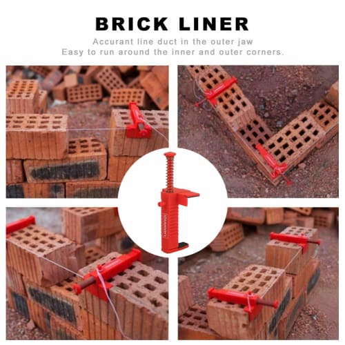 Satz aus 2 Nivellierklemmen für Mauerwerksrichtschnüre, Spannen von Wasserwaagen, Aufrechterhalten der Mauerwerksnivellierung, Mauerwerksrichtschnur, Mauerwerksschnurfixierer, Mauerla