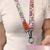 Flowers Plants Series Neck Strap Lanyard for Key Keychain Mobile Phone Charm USB Badge Hang Rope Lariat Accessories Holiday Gift