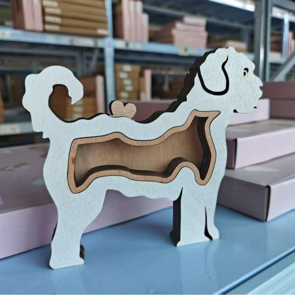 Solid Wood Handwritten Name Dog Hair Memorial Box My Pet's Fur Container Storage Box Pet Ashes Box Pet Memories Collecting Box