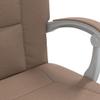Office Chair with Reclining Function Brown Fabric