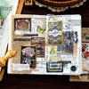 Yan Ji Gold Foil Sticker Pack: Vintage Letter Series for Journal Decoration and DIY Collage, 4 Styles