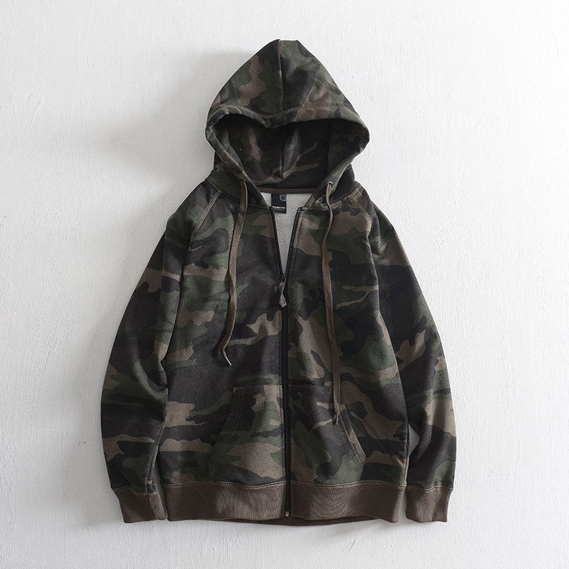 Cut Label Cattle Goods Fried Street Camouflage Hooded Coat Sweatshirt