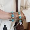 European & American Metallic Geometric Multi-Layer Open Bracelet for Women