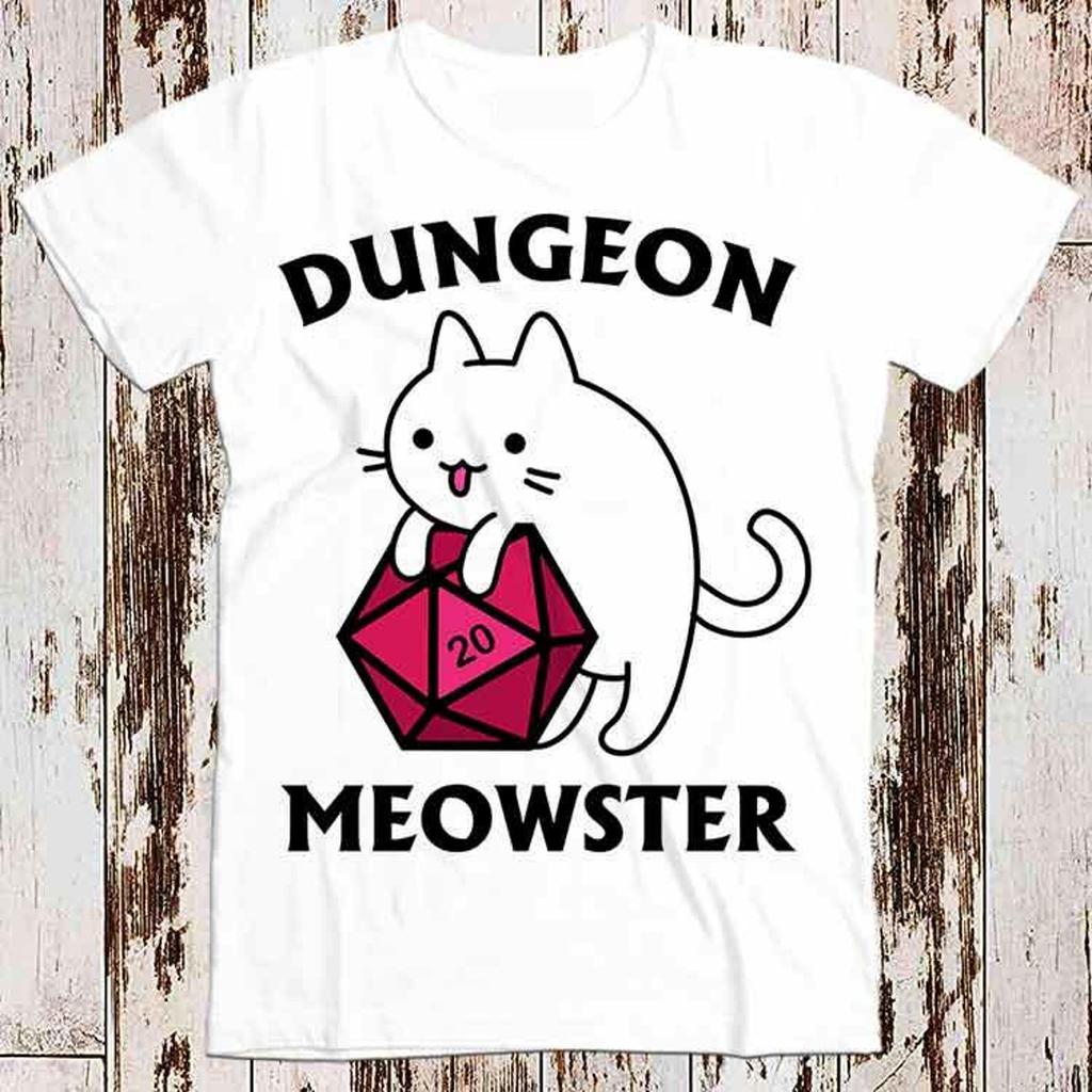 Dungeon Meowster Dragons Monster DnD Guess I ll Die RPG Best Seller T Shirt Music Retro Top Tee Gift Cool Unisex 8518
