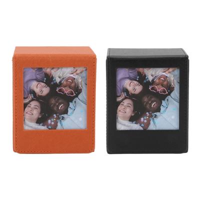 Caixa de armazenamento de fotos Multiuso Grande capacidade Tampa magnética Fechamento PVC Recipiente de armazenamento de fotos para