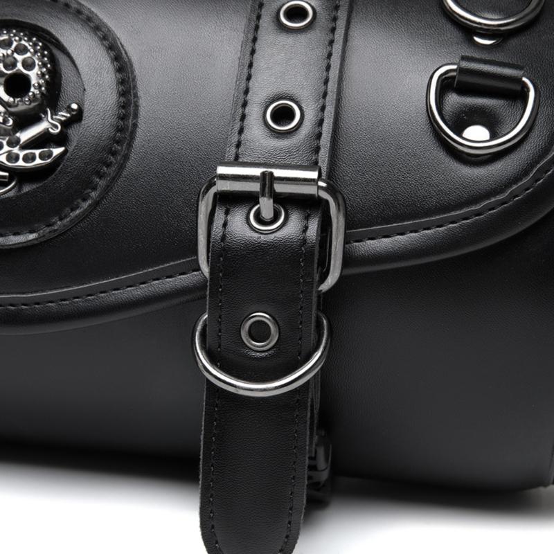 Motorcycle Saddlebag Front Handlebar Bag PU Leather Sissybar Storage Pouches Suitable for Tools&Essential, Daily Commute