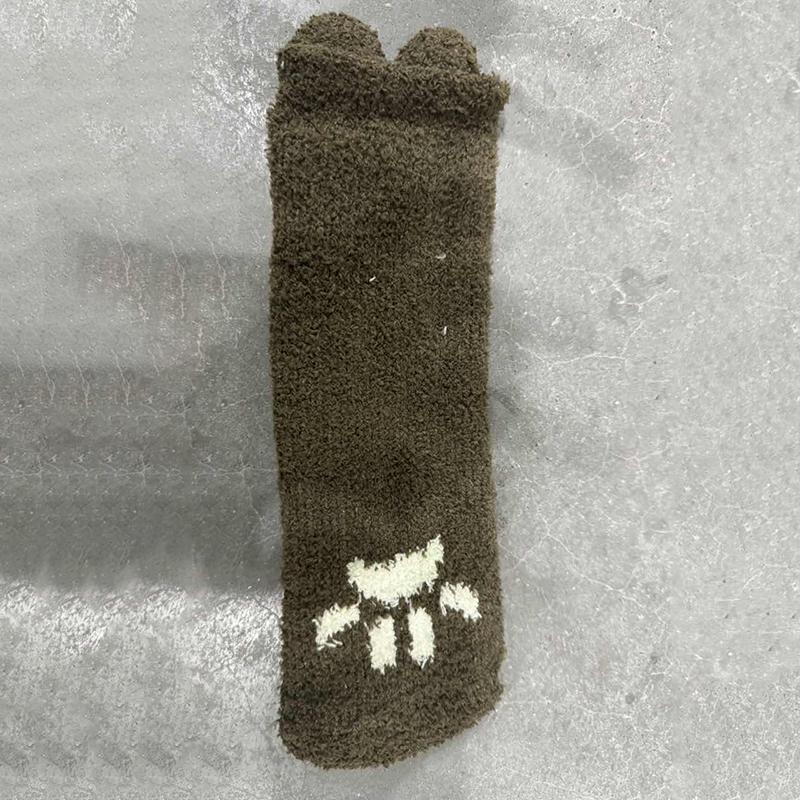 Lovely Socks For Women Kawaii Thicken Cashmere Middle Tube Socks Sweet Girls Soft Warm Outwear Floor Wear Socks