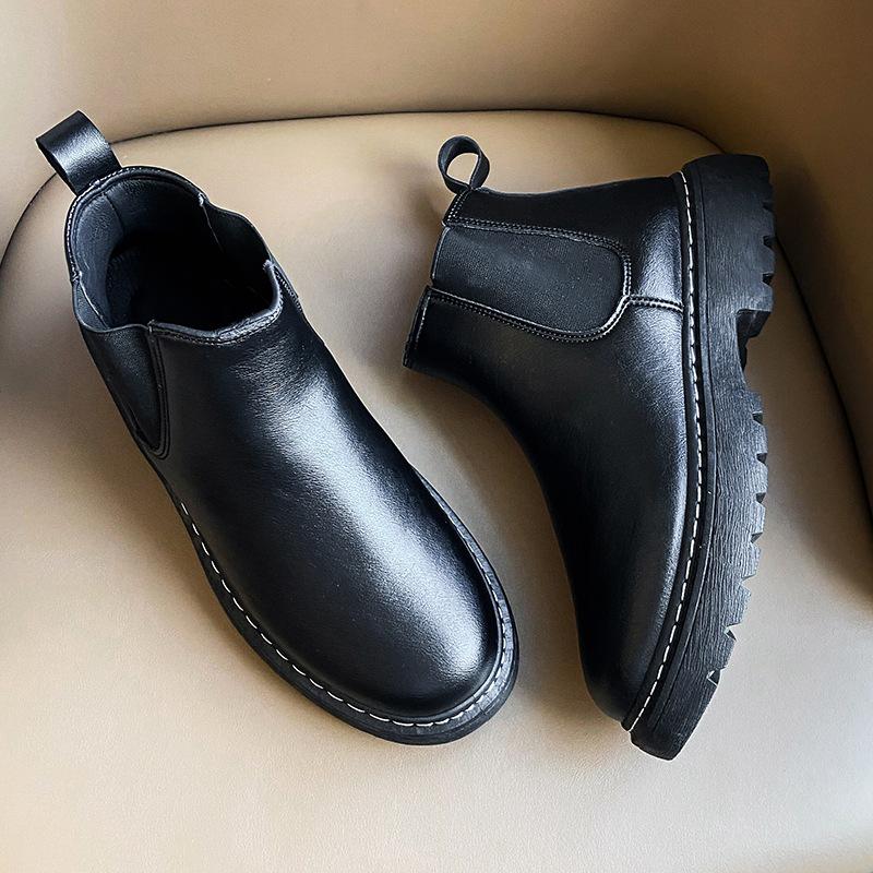 

2024 Классические мужские высокие ботинки Martin, кожаные рабочие ботинки средней высоты в британском стиле с теплым бархатом 40