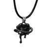 Gothic Liquid Heart Pendant Necklace Devil Eye Cross Choker Punk Devil Eye Clavicle Chain for Women Jewelry Accessories