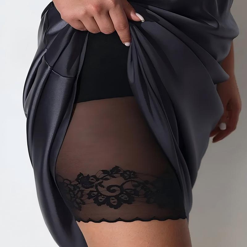 Sexy Pantaloncini da Ragazzo in Pizzo da Donna Taglie Forti Pantaloncini di Sicurezza Estivi Senza Cuciture a Vita Alta Mutandine Anti-Sfregamento Sotto la Gonna