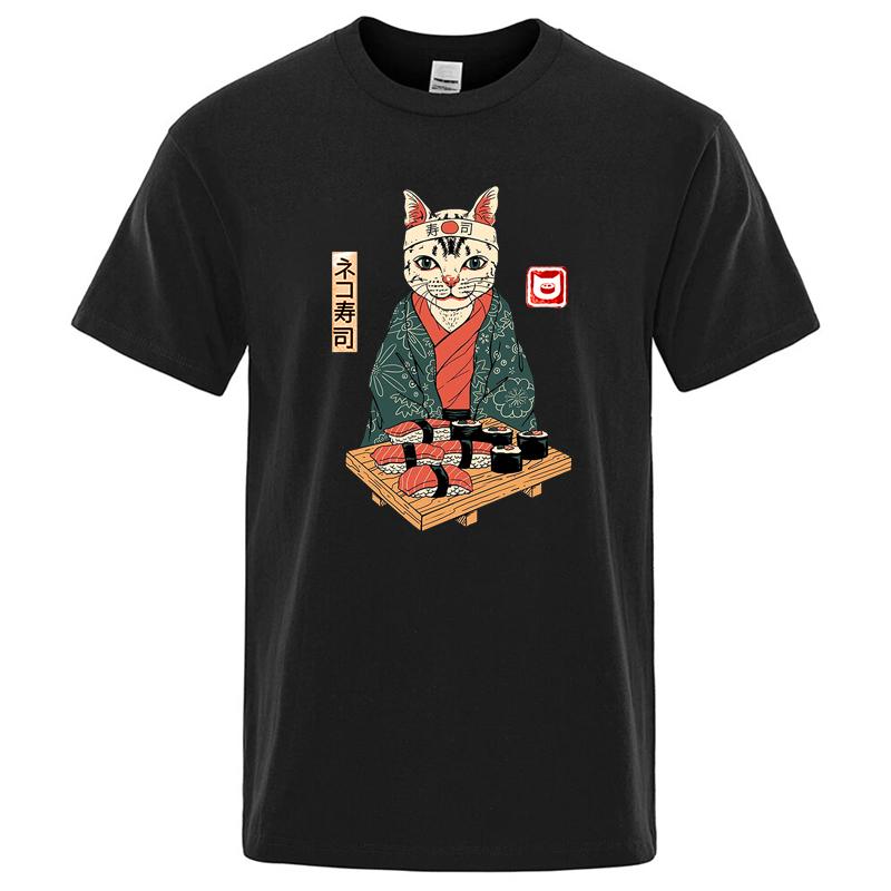 Mens High Quality 100 Cotton Funny Anime Tshirt Printing Summer T Shirt Casual Loose Male Crewneck for Men Tshirt Male Tee