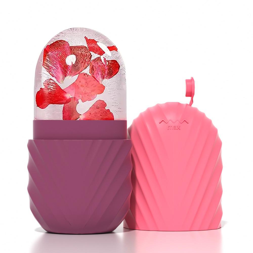 Silicone Face Ice Grid, Ice Ice Cube Mold Ice Roller Facial Massage Silicone Ice Grid Wet Compress Cooling