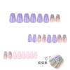 24pcs Pastoral Small Fresh Manicure 3D Flower Wear Nail Piece Short Ballet Removable Nail Piece