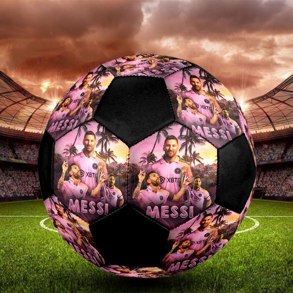 1pc Messi Soccer Ball Size 5 Indoor Soccer Ball Fashion Colorful Backyard Game - Great For Sports Fans Gift HE77