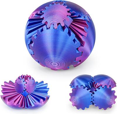 3D Printed Gear Ball Spin Ball Cube Fidget Toy Funny Stress Anxiety Relaxing Portable Desktop Educational Toy Gift For Kids