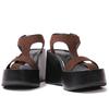 Fashion Womens Platform Sandals Black Wedges High Heels Open Toe Punk Gothic Sandals Summer Comfortable Thick Bottom Casual Women Shoes