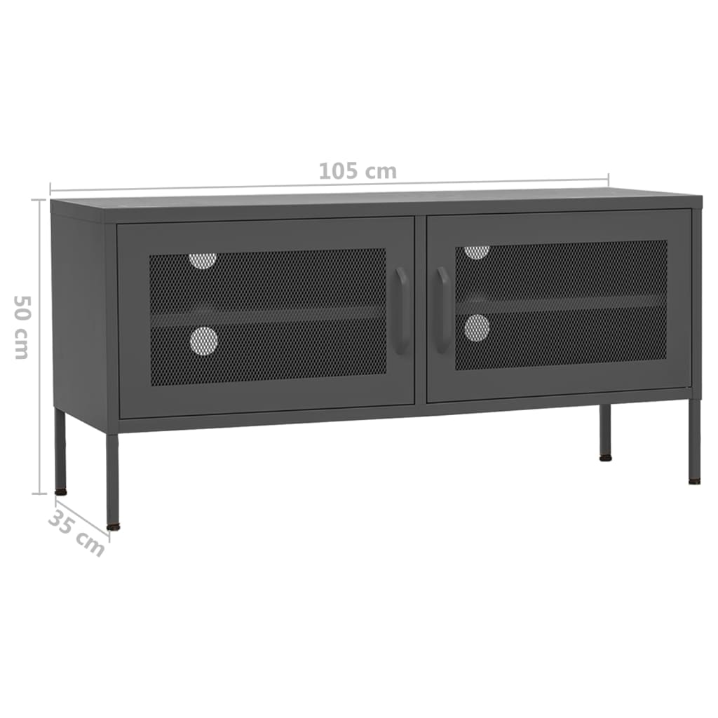 TV Cabinet Anthracite 105 x 35 x 50 cm Steel