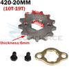 420#20MM 10 11 12 13 14 15 16 17 18 19T Toothed Sprocket&Fixed Plate Lock for 50-125cc Motorcycle Pit Dirt Bike ATV Go Kart Quad