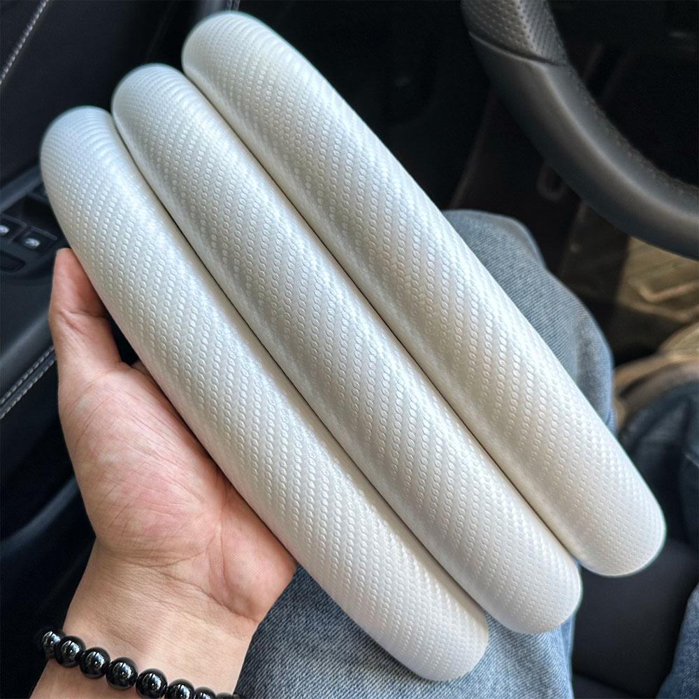 

1 пара чехлов на руль автомобиля, усилитель из микрофибры, декоративные аксессуары для салона автомобиля, универсальные, под карбон