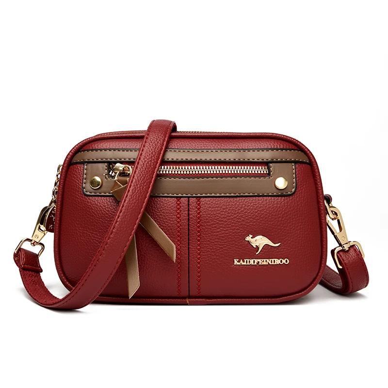 High Quality Pu Casual Women Cross Body Compact Messenger Bag Handbag Shoulder Over Bags Fashion Women'S Lightweight Underarm Bag
