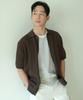 Mindbridge [Couture] Linen Blend Semi-Overfit Collared Short Sleeve Cardigan - 2 Colors