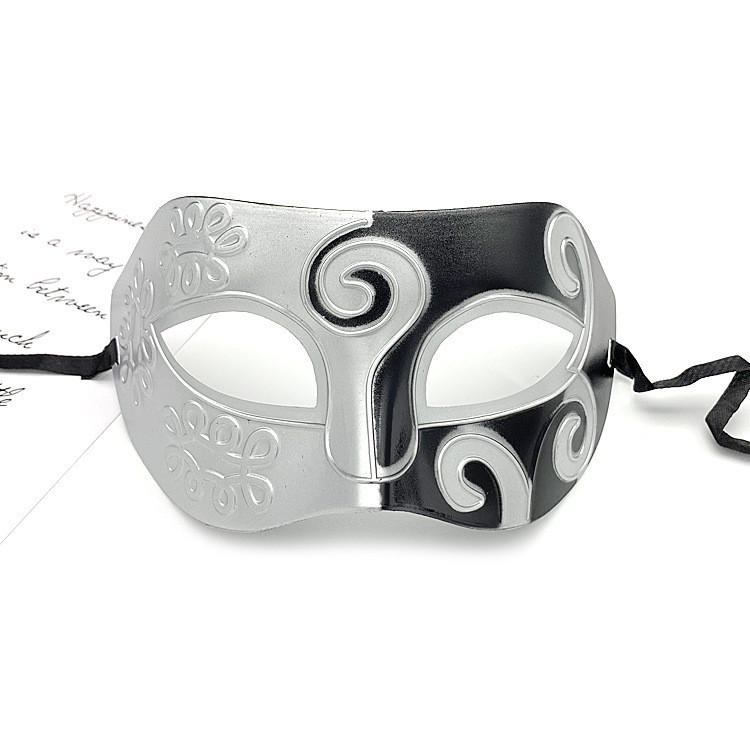 Halloween Mask Plastic Dual Color Carved Headpiece For Costume Party And Theatrical Performance
