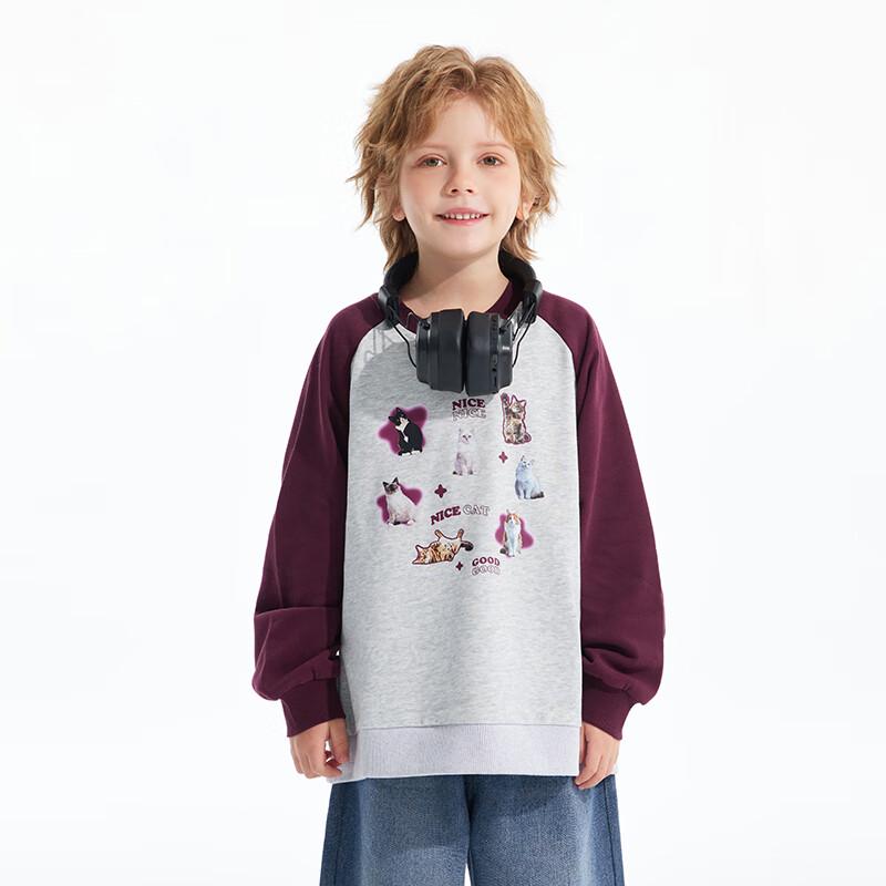 Boys  Cute Cat Crewneck Sweatshirt 160