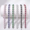 Elegant Iced Out Bling Heart Zircon Bracelet Brass Setting Trendy Ladies Fashion Hip Hop Bling Hand Chain