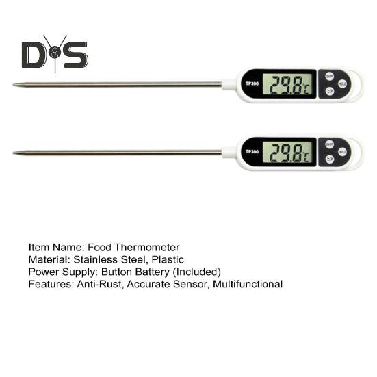 Lebensmittelthermometer, digitales Kochthermometer zum Kochen von Milchfleisch, multifunktionaler Küchentemperaturdetektor