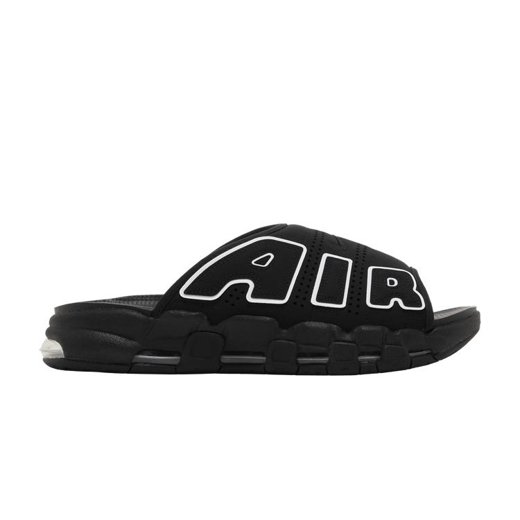 Nike Air More Uptempo Slide  Black - Grey Sole  38.5