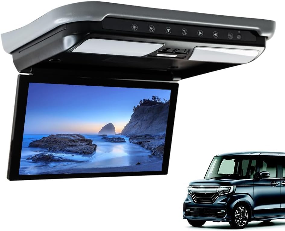 

ULOPOP дюймовый монитор с откидным экраном, предназначенный для Honda, разрешение HDMI 2 входа, можно подключить к навигации, совместимость с видео 1080P, внешний вход, дверца чёрный