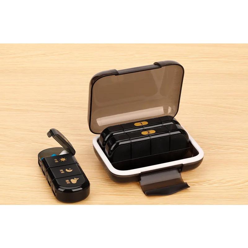 

Еженедельный органайзер для таблеток, 4 раза в день, коробка для таблеток, портативная дорожная аптечка для рыбьего жира, витаминный чехол для таблеток, держатель Pastillero 1PCS