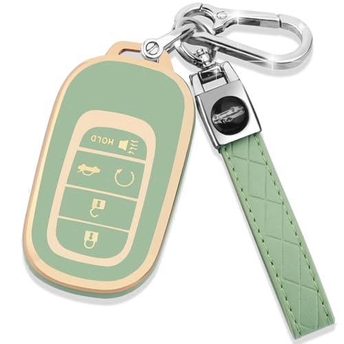 Honda Schlüsselanhänger, weiche TPU Schutzhülle für Schlüsselanhänger mit Honda Accord, Civic, Pilot Smart-Fernbedienungsschlüssel.