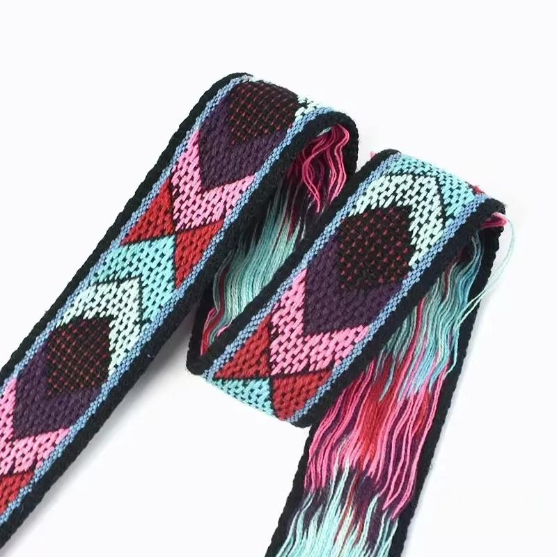 2/5/10Yards Meetee 30mm Polyester Webbing Ethnic Jacquard Ribbon Band Clothing Bags Decor Belt Fabric DIY Sewing Accessories