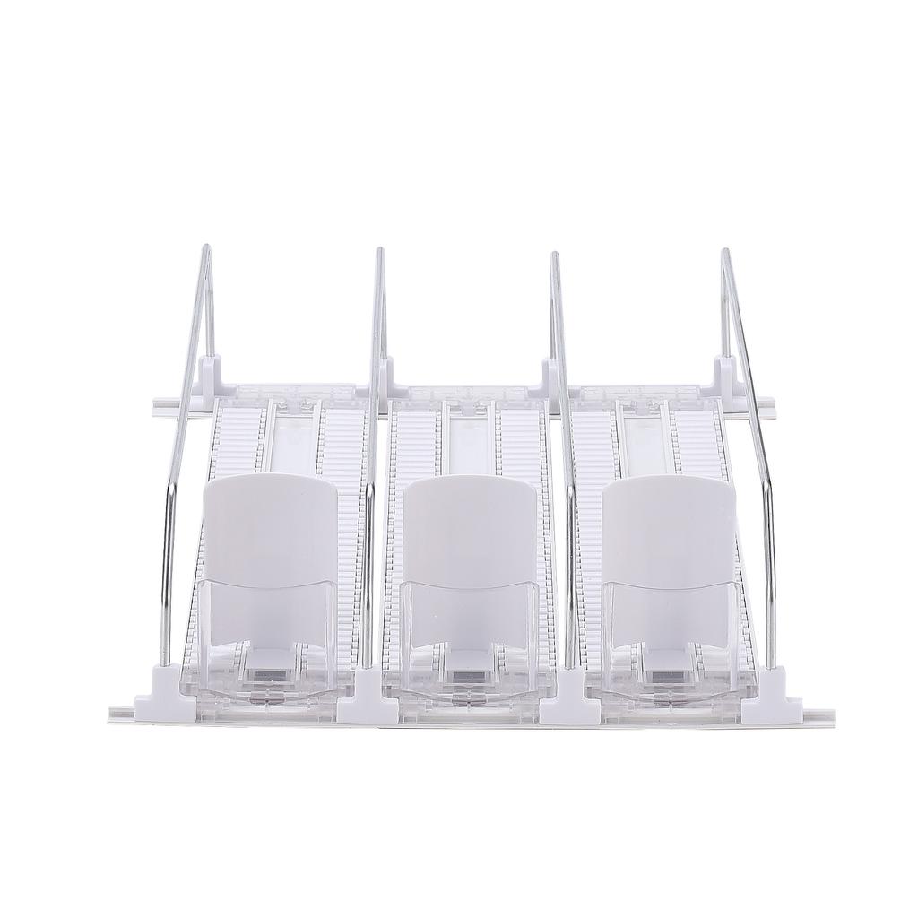 Drink Organizer for Fridge Adjustable Refrigerator Self Pushing Soda Can Dispenser for Garage Cooler