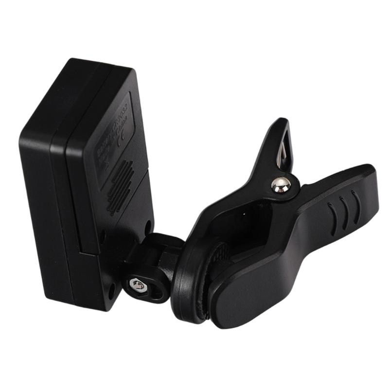 Guitar Capo Metronome Rotatable Musical Instrument Tuner, Guitar Tuner Clip On, Digital Electric Tuner with LCD Display